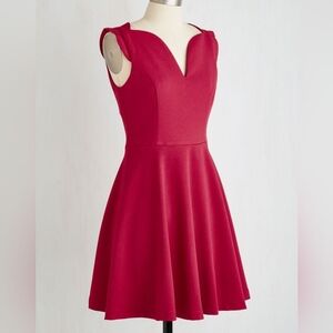 Vibrant Pink Red Mini Dress size Large